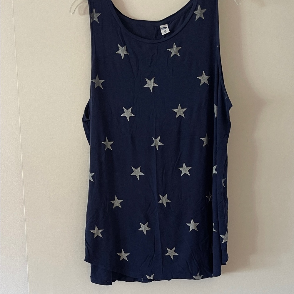 Old Navy Dark Blue Starry Tank Top